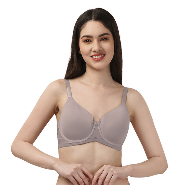 Full Coverage Padded Wired T-shirt Bra with Mesh Detailing CB-131