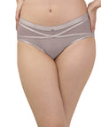 SOIE Woman - High Rise Full Coverage Panty with Mesh Detailing - -for Women