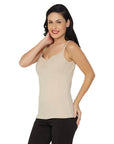 SOIE Woman - Cotton Spandex Spaghetti Knitted Slip - Camisole -for Women