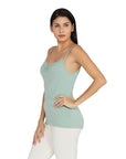 SOIE Woman - Cotton Spandex Spaghetti Knitted Slip - Camisole -for Women