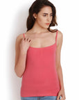 SOIE Woman - Cotton Spandex Spaghetti Knitted Slip - Camisole -for Women