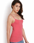 SOIE Woman - Cotton Spandex Spaghetti Knitted Slip - Camisole -for Women