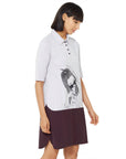 SOIE Woman - Printed Sleepshirt with Collar - -for Women