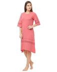 SOIE Woman - Laced knee length nighty - -for Women