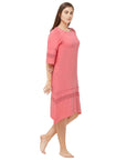 SOIE Woman - Laced knee length nighty - -for Women
