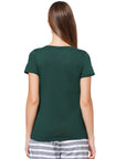SOIE Woman - Half Sleeve Printed Soft Cotton Modal Lounge T-shirt - -for Women