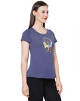 SOIE Woman - Half Sleeve Printed Soft Cotton Modal Lounge T-shirt - -for Women