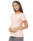 SOIE Woman - Half Sleeve Printed Soft Cotton Modal Lounge T-shirt - -for Women