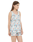 SOIE Woman - All-over Printed Top and Shorts set - -for Women
