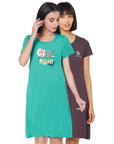 SOIE Woman - Super-Soft Cotton Modal Sleep Shirt (PACK OF 2) - -for Women