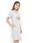 SOIE Woman - V Neck Printed Sleepshirt - -for Women