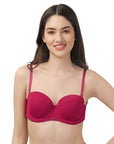 SOIE Woman - Medium Coverage Padded Underwired Multiway Transparent Back Bra - Bra -for Women