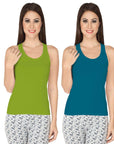 SOIE Woman - Cotton spandex racer back Tee (PACK of 2) - Camisole -for Women