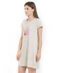 SOIE Woman - Half sleeve printed sleepshirt - -for Women