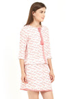 SOIE Woman - 3/4th Sleeve Printed Sleepshirt - -for Women