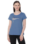 SOIE Woman - Half Sleeve Printed Soft Cotton Modal Lounge T-shirt - -for Women