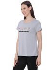 SOIE Woman - Half Sleeve Printed Soft Cotton Modal Lounge T-shirt - -for Women