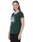 SOIE Woman - Half Sleeve Printed Soft Cotton Modal Lounge T-shirt - -for Women