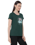 SOIE Woman - Half Sleeve Printed Soft Cotton Modal Lounge T-shirt - -for Women