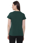 SOIE Woman - Half Sleeve Printed Soft Cotton Modal Lounge T-shirt - -for Women