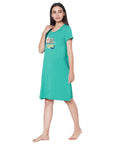 SOIE Woman - Half sleeve printed sleepshirt - -for Women
