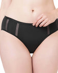 SOIE Woman - High Waist Full Coverage Mesh Panelled Brief - Panty -for Women