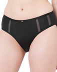 SOIE Woman - High Waist Full Coverage Mesh Panelled Brief - Panty -for Women