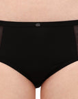 SOIE Woman - High Waist Full Coverage Mesh Panelled Brief - Panty -for Women