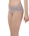 SOIE Woman - High Rise Full Coverage Panty with Mesh Detailing - -for Women