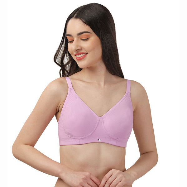 Non Padded Non-Wired Full Coverage Cotton Spandex Encircled T-shirt Bra CB-339
