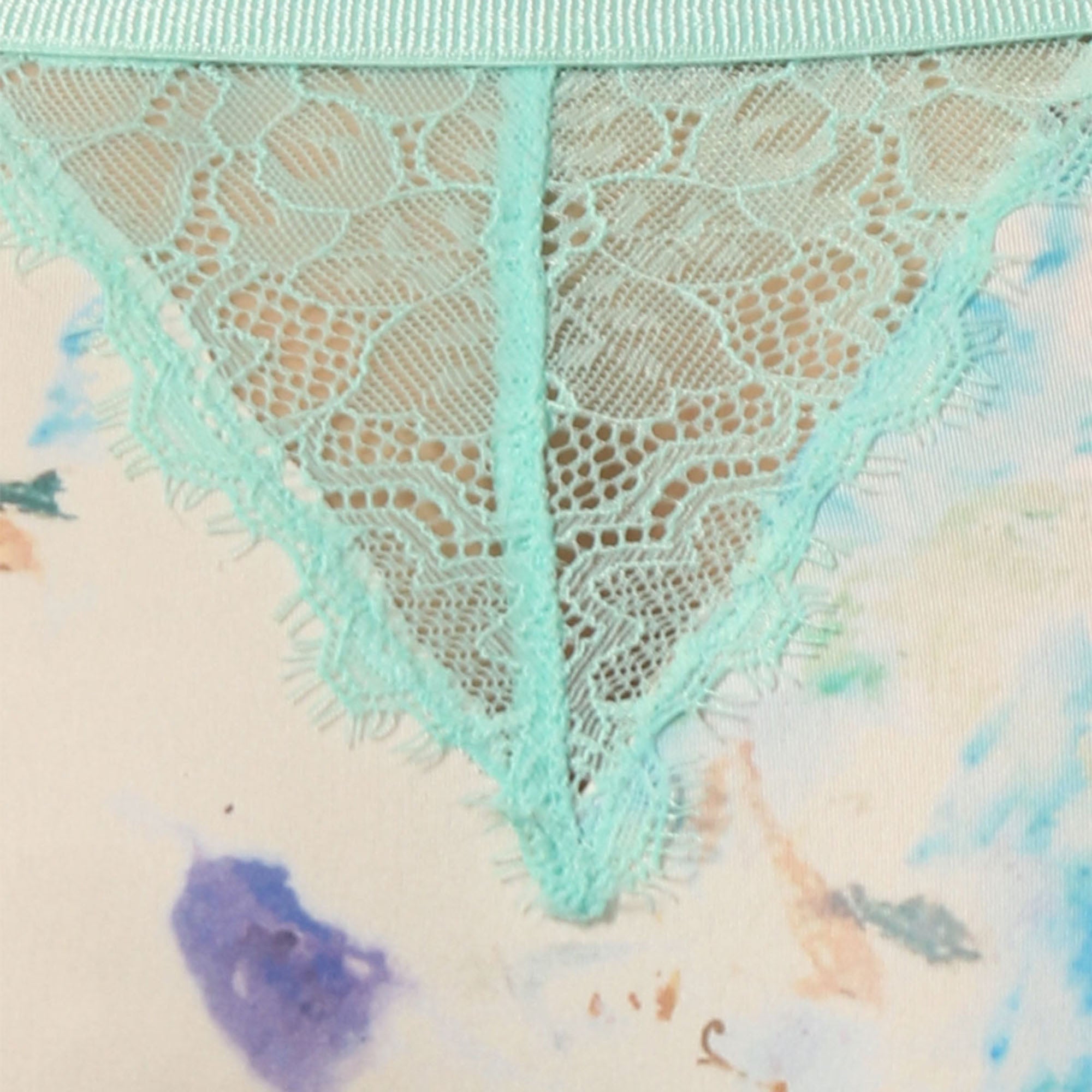 Mid Rise Full Coverage Printed Lacy Brief Panty