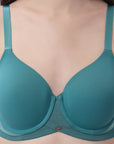 Full Coverage Padded Wired T-shirt Bra with Mesh Detailing CB-131