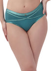 High Rise Full Coverage Panty with Mesh Detailing-(PACK OF 2)