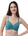 Full Coverage Padded Wired T-shirt Bra with Mesh Detailing CB-131