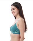 Full Coverage Padded Wired T-shirt Bra with Mesh Detailing CB-131