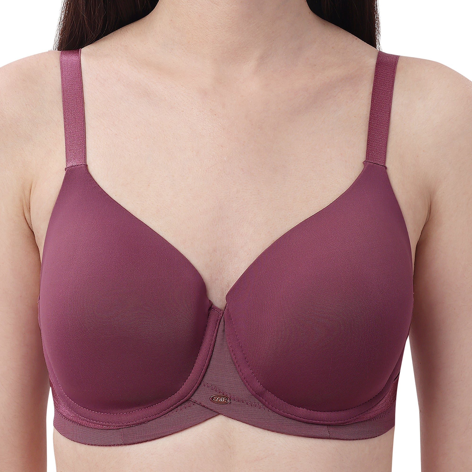 Full Coverage Padded Wired T-shirt Bra with Mesh Detailing CB-131