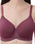 Full Coverage Padded Wired T-shirt Bra with Mesh Detailing CB-131