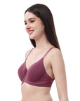 Full Coverage Padded Wired T-shirt Bra with Mesh Detailing CB-131