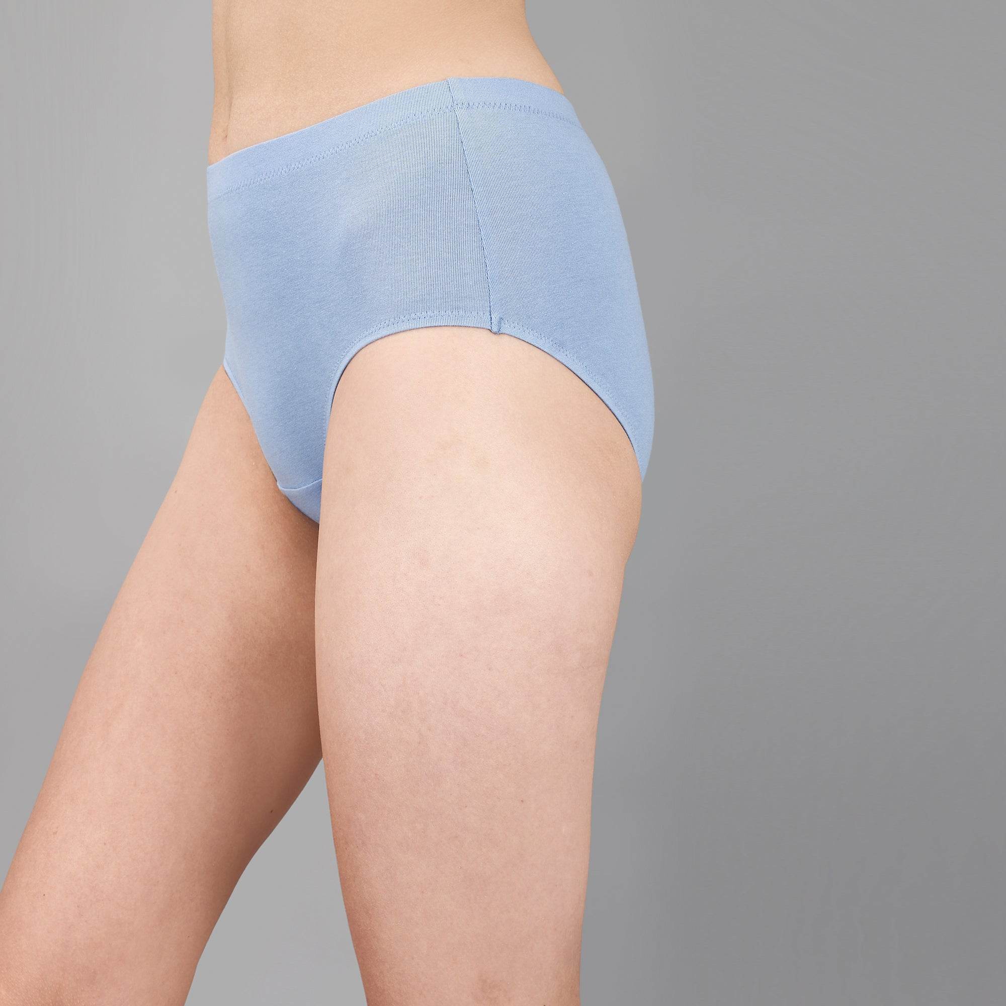 SOIE Woman - High Waist Full Coverage Solid Stretch Cotton Briefs (Pack of 3) - Panty -for Women