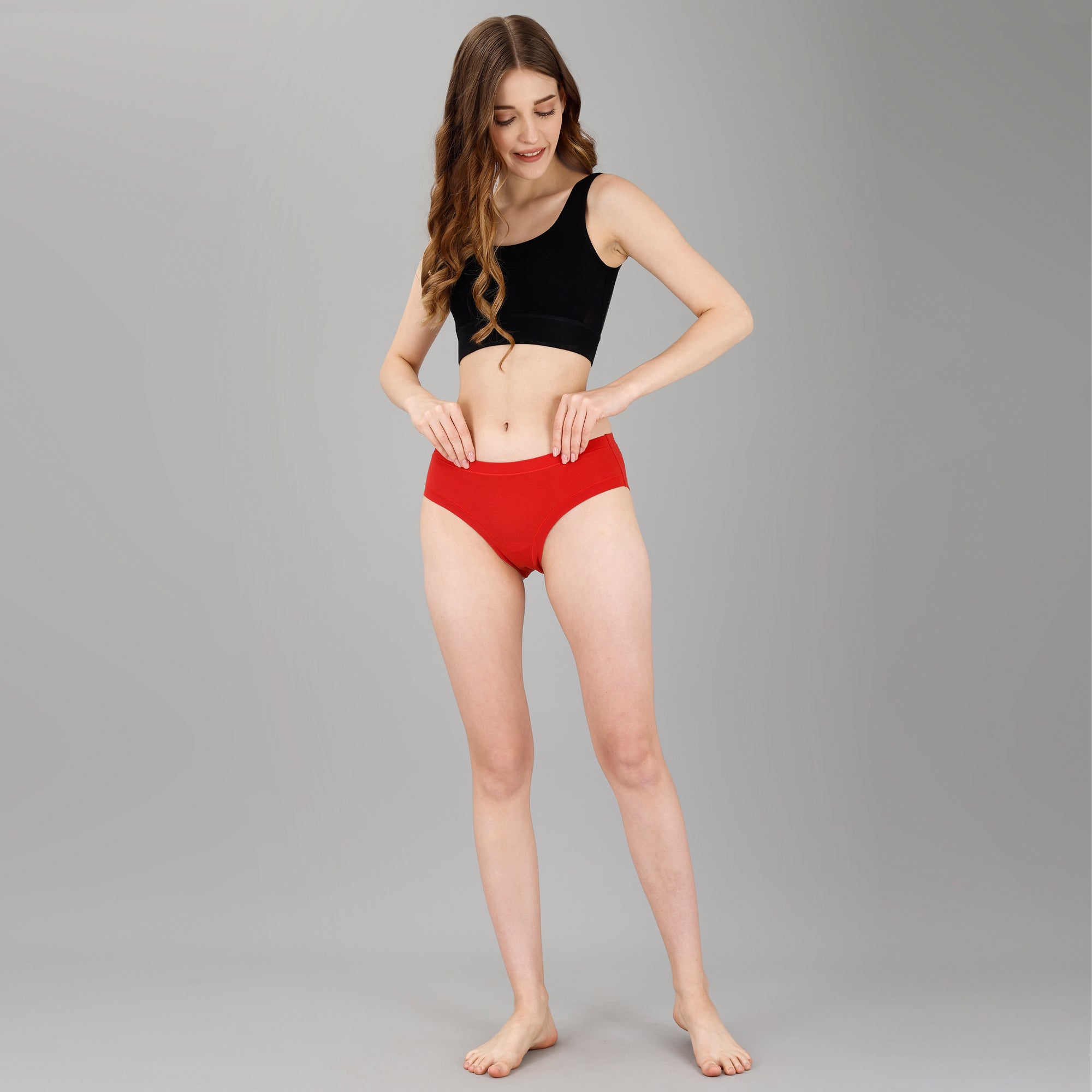 Mid Rise Seamless Cotton Panty - 2CK-33