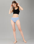 High Waist Full Coverage Solid Stretch Cotton Hipster Panty (Pack of 3) 3HWB-31