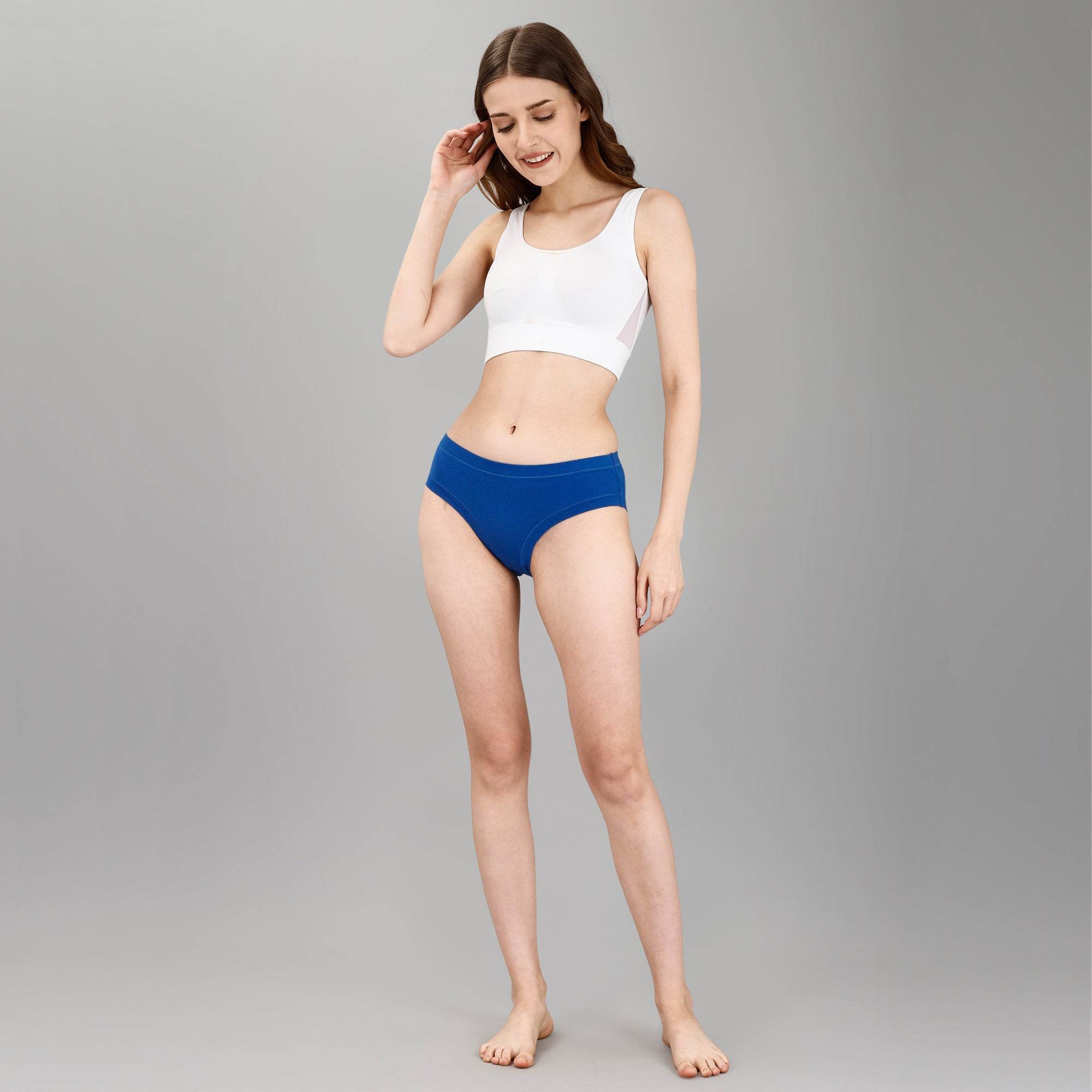 SOIE Woman - Mid Rise Stretch Cotton Seamless Full Coverage Shorty Panty (Assorted Pack of 2) - Panty -for Women