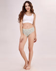 High Waist Full Coverage Printed Stretch Cotton Hipster Panty (Pack of 3) 3HWB-32