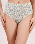 High Waist Full Coverage Printed Stretch Cotton Hipster Panty (Pack of 3) 3HWB-32