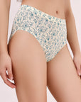 High Waist Full Coverage Printed Stretch Cotton Hipster Panty (Pack of 3) 3HWB-32