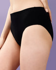 High Rise Full Coverage Solid Colour Cotton Stretch Hipster Panty (Pack of 3) - 3FCB-15A