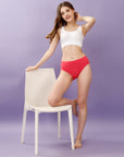 High Rise Full Coverage Solid Colour Cotton Stretch Hipster Panty (Pack of 3) - 3FCB-15A