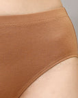 High Rise Full Coverage Solid Colour Cotton Stretch Hipster Panty (Pack of 3) - 3FCB-15A