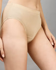 High Rise Full Coverage Solid Colour Cotton Stretch Hipster Panty (Pack of 3) - 3FCB-15A