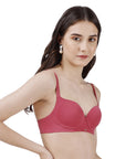 Semi/ Medium Coverage Padded Non Wired T-shirt Bra-CB-133